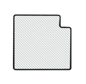 Graph of a square with a small notch cut out